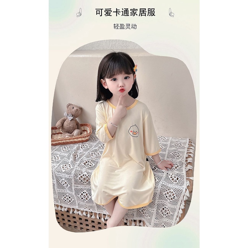 Đầm Ngủ Một Mảnh Mùa Hè 2023 Phong Cách Mới Cho Bé Gái