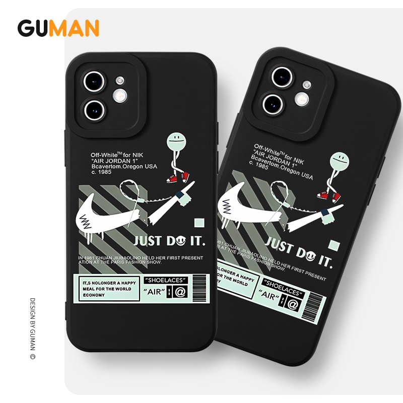 Ốp lưng GUMAN Mềm ngầu đen nam dễ thương đẹp Cho iPhone 15 14 13 12 11 Pro Max SE 2020 X XR XS 8 7 ip 6S 6 Plus kute XYB1559