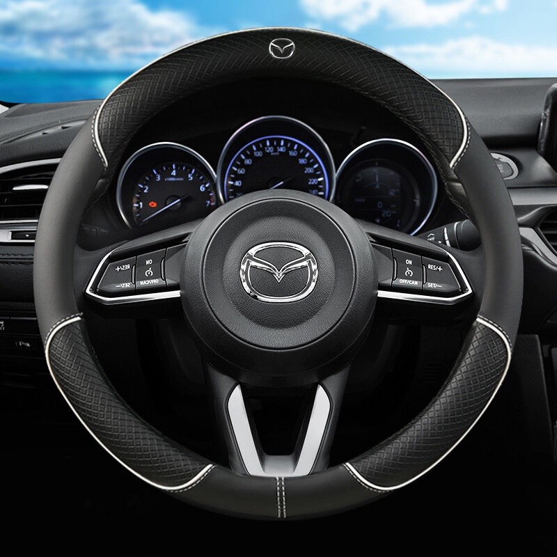 Bao Da Bọc Vô Lăng Siêu Mỏng Thoáng Khí Cho Mazda 2 3 5 6 8 CX5 CX7 CX3 CX9 RX MX Cx CX30 Atenza AXELA BT-50
