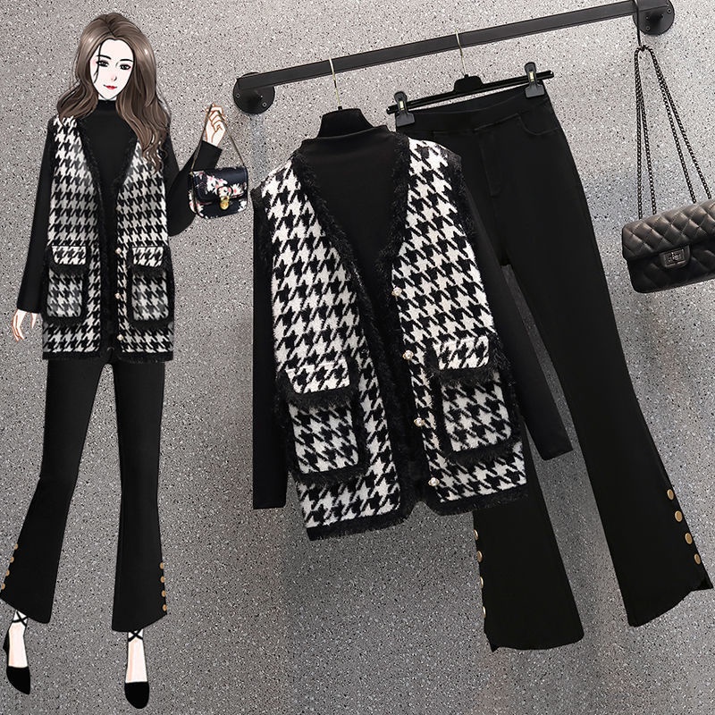 Quần Legging Lưng Cao Dáng Ôm Họa Tiết Kẻ Sọc Trắng Đen Thời Trang Xuân Thu 2023