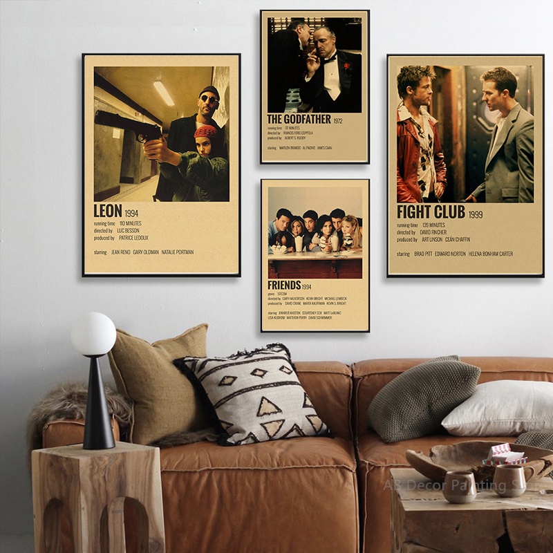 Poster Giấy kraft Treo Tường In Hình Phim Truyền Hình Cổ Điển Trang Trí Nhà Cửa / Quán Cà Phê / bar