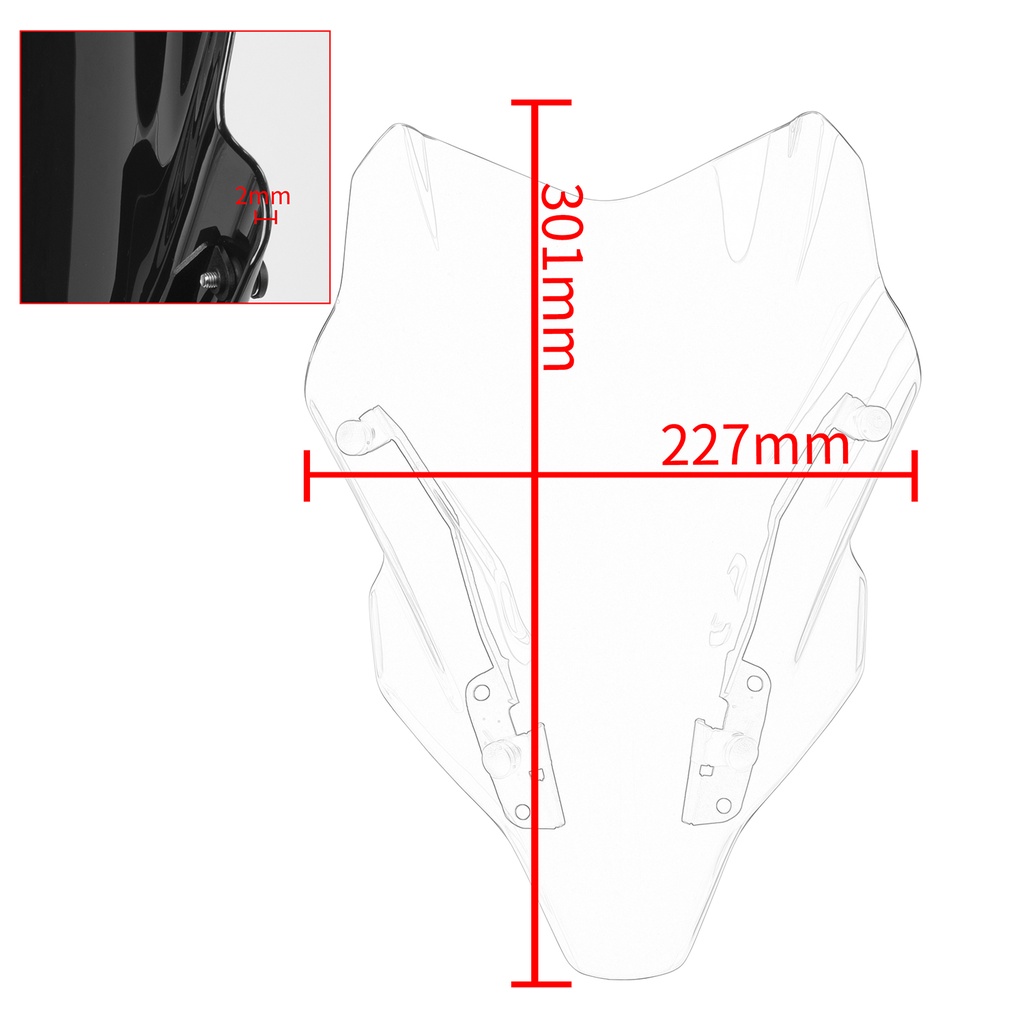 Kính Chắn Gió Đôi Chuyên Dụng Cho Xe Mô Tô Yamaha FZ-07 MT-07 MT07 FZ07 MT 07 2021 2022