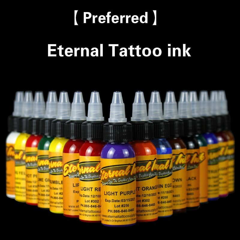 1oz 30ml 25 màu trên cơ thể vẽ hình xăm trên mực trang điểm vĩnh viễn màu lông mày sắc tố