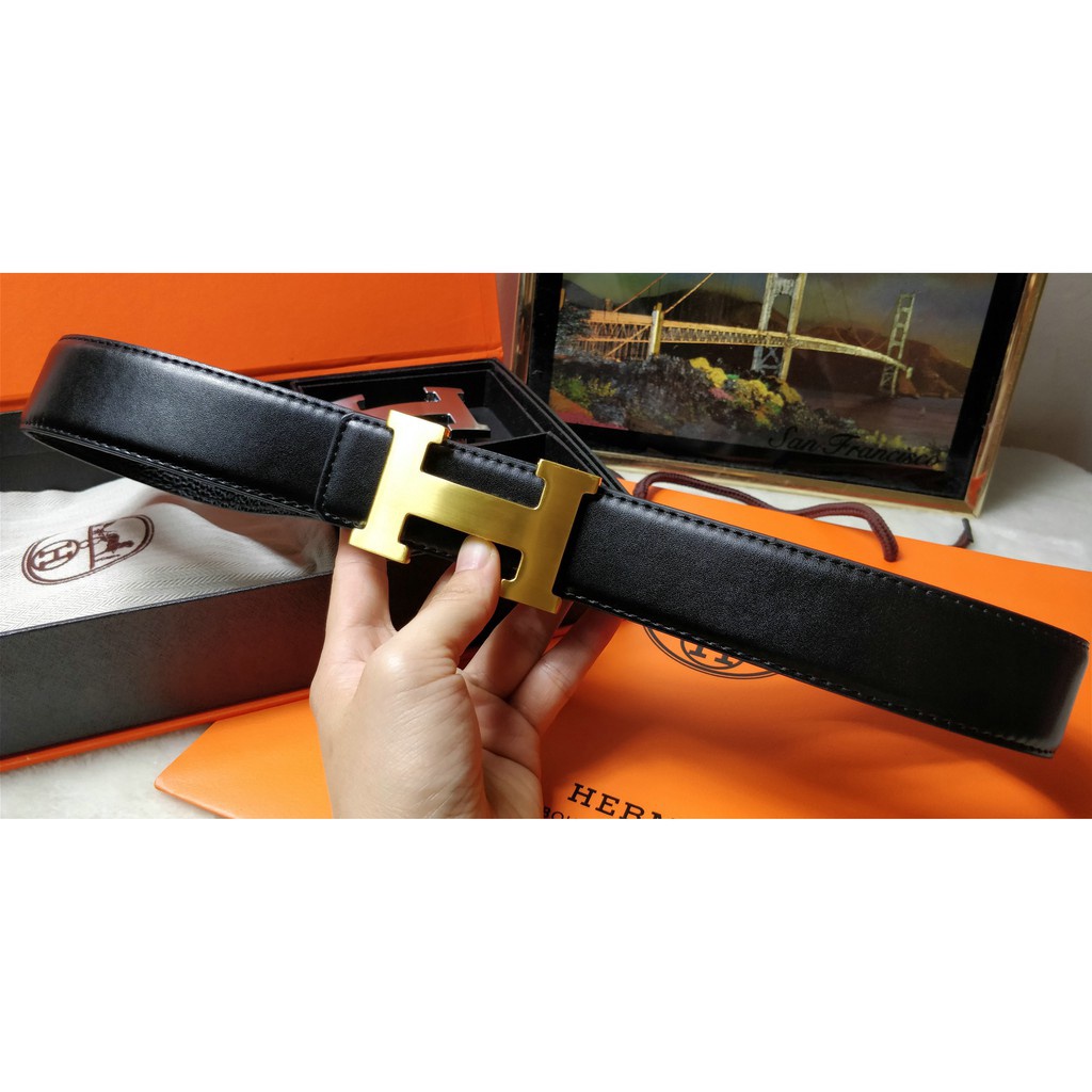 Thắt Lưng Thời Trang Cổ Điển Với Hai Khóa Cài Hộp Quà Tặng