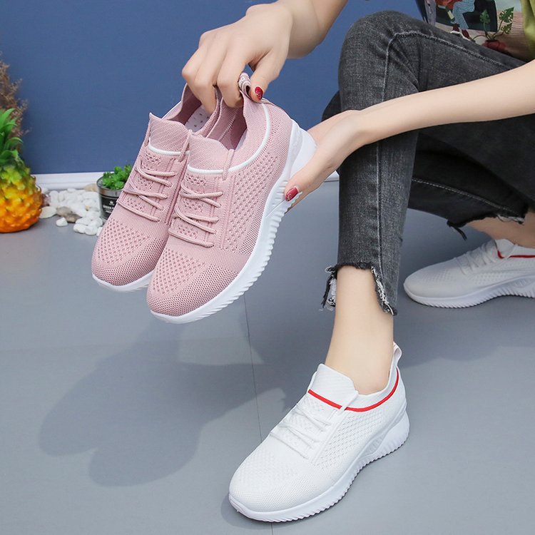 Giày thể thao giày nữ giày thường giày đế mềm chạy bộ nữ thể thao giảm xóc nhẹ học sinh cấp ba giày nhỏ màu trắng phiên bản Hàn Quốc của giày phù hợp với tất cả thời trang giày giày trẻ em lớn giày thể thao giày du lịch giày mẹ nữ giày bệt giày thể thao n