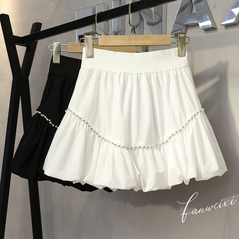 Chân Váy Chữ a Lưng Cao Đính Hạt Kim Cương Phong Cách Công Nghiệp Mùa Hè Mới 2022