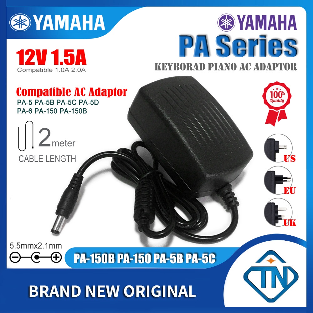 Bộ chuyển đổi AC/DC 12V 1.5A PA-150B PA-5B cho YAMAHA PSR-640/740/E433/E453/E463/E740 Bộ chuyển đổi 