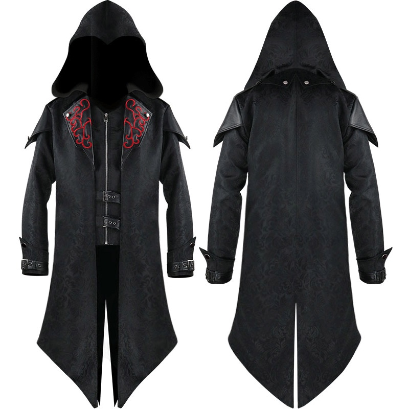 Áo Khoác Hóa Trang Halloween Phong Cách Gothic Thời Trung Cổ Cho Nam