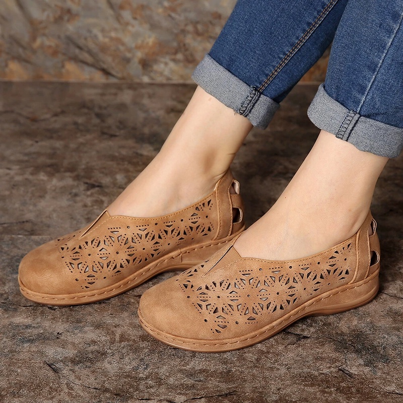 Giày Sandal Nữ Đế Xuồng Phong Cách Cổ Điển Thời Trang