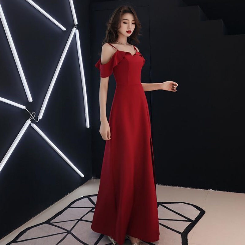 Đầm Cưới Màu Đỏ Rượu Vang Sang Trọng Thời Trang 2023 sh6.27 2023