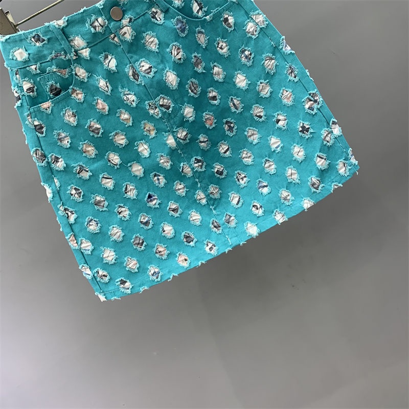 Chân Váy Denim Ngắn Lưng Cao Dáng Ôm Thời Trang Mùa Hè Xinh Xắn Cho Nữ