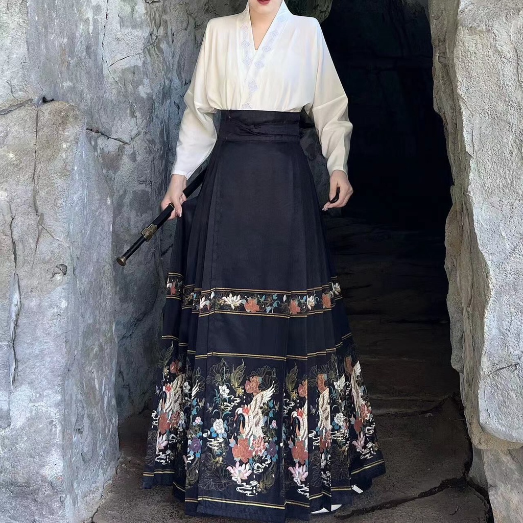 Caihongxuan Váy Hán Phục Cách Tân In Hình Đám Mây Và Mặt Ngựa Phong Cách Trung Hoa Hàng Ngày Cách Tân Hàng Mới Chính Hãng Ming huai sys6.23