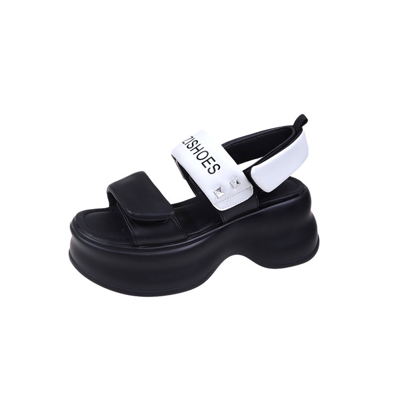 Xăng đan Thể Thao Đế Dày 7cm Phong Cách Châu Âu Thời Trang Mùa Hè 2023 Mới Cho Nữ