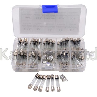 72cái/lốc 6*30mm thổi nhanh kính ống cầu chì các loại bộ thổi nhanh kính cầu chì 250v 6x30mm