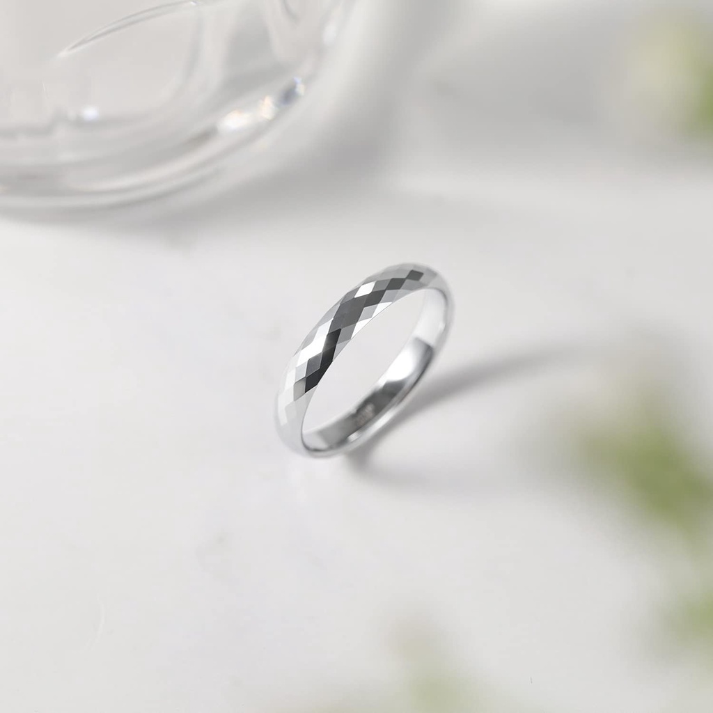 Zoesky Vòng Cưới Bằng Bạc Bóng Mép Trần 4mm Thoải Mái Kích Thước 4-11.5 Cho Nữ
