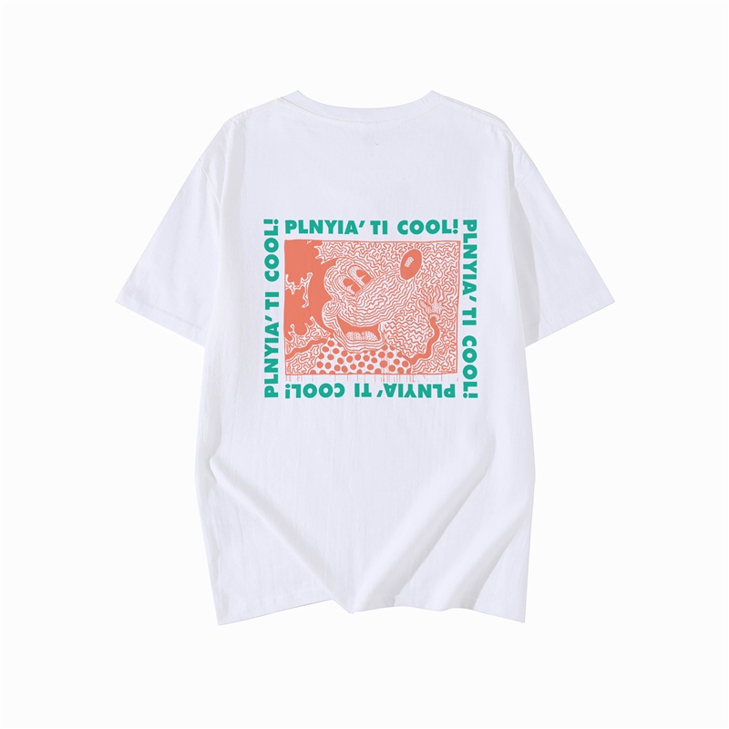 NRVP Áo Thun 100% Cotton Tay Ngắn Dáng Rộng In Họa Tiết Phong Cách Hàn Quốc Thời Trang Cho Nữ