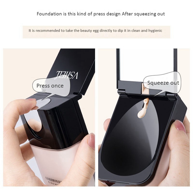 Set 2 Lọ Kem Nền Dạng Lỏng Che Khuyết Điểm Toàn Diện Không Dầu Lâu Trôi Màu Ngà Và Tự Nhiên