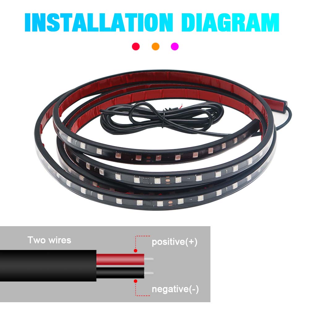 Dây Đèn Led RGB 12 / 24V 5050SMD Cảnh Báo Trang Trí Cho Xe Tải