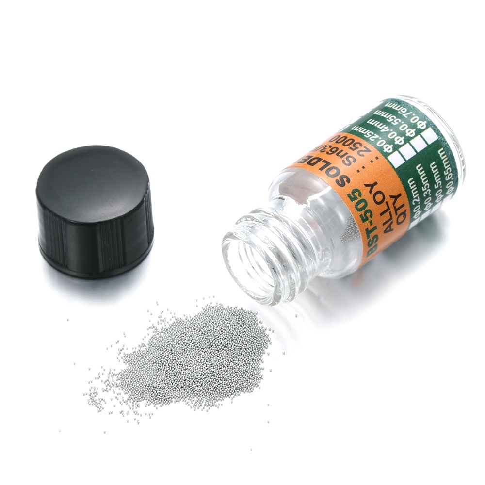 25000 Cái / Chai Chất Liệu Thiếc Hàn 0.2 0.3-0.65 mm BGA Sn63 / Pb37