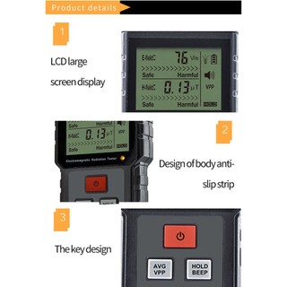 ET825 Electromagnetic Radiation Tester Wave Radiation Detector EMF Meter