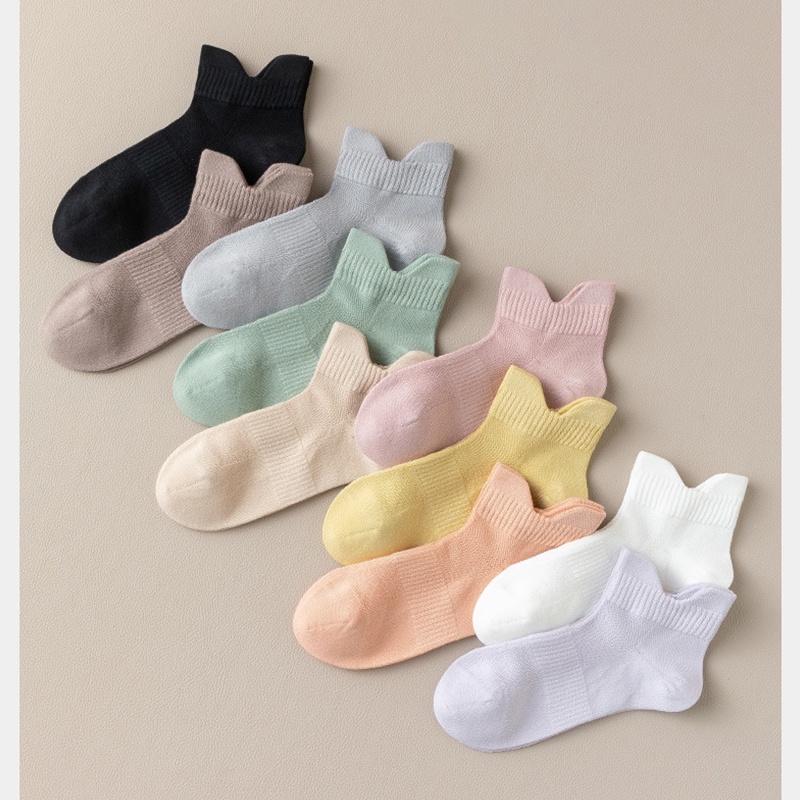 Vớ cotton Cổ Ngắn Thấm Hút Mồ Hôi Thoáng Khí Mới Mùa Hè Cho Nữ