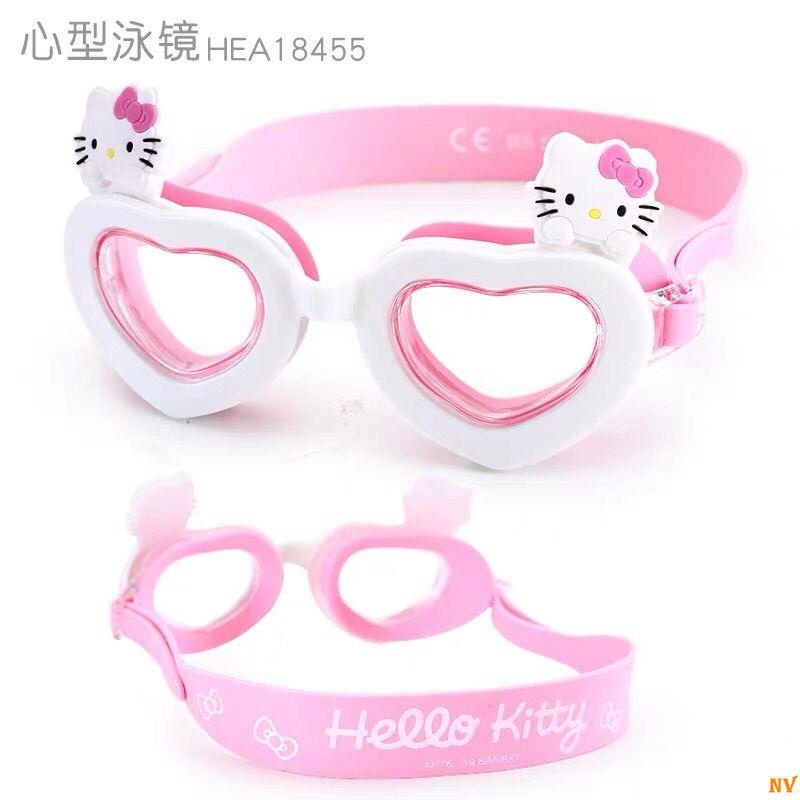 Kính Bơi Chống Thấm Nước / Sương Mù Họa Tiết Hello Kitty Dễ Thương Cho Bé Gái