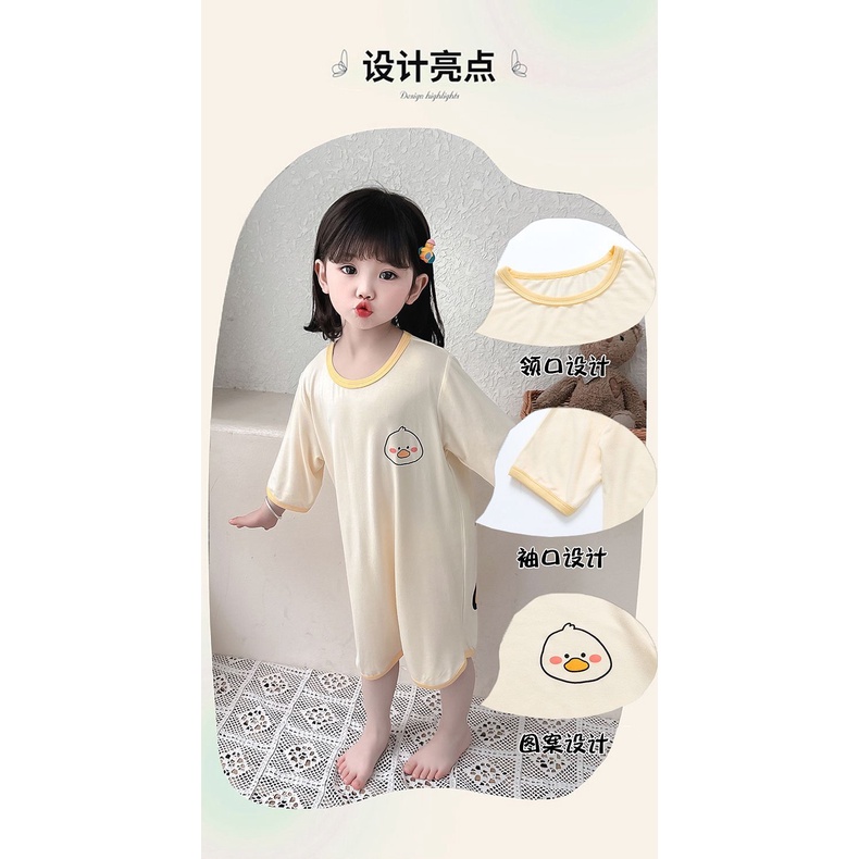 Đầm Ngủ Một Mảnh Mùa Hè 2023 Phong Cách Mới Cho Bé Gái