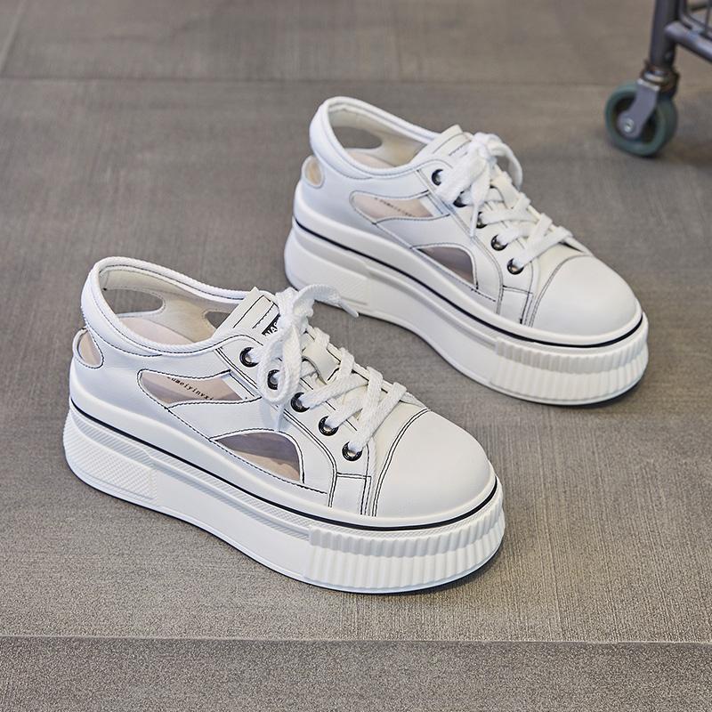 Giày Sandal Da Đế Dày Thời Trang Mùa Hè 2023 Dành Cho Nữ