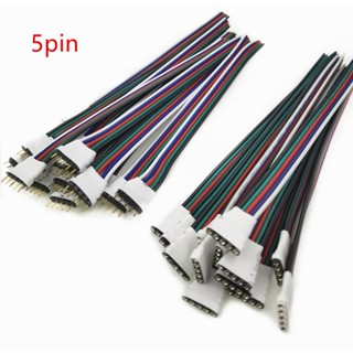 Set 10 Dây Cáp Nối Phích Cắm Đực / Cái 4pin 5pin Led RGBW Cho 5050 RGB RGBW Led Strip Light