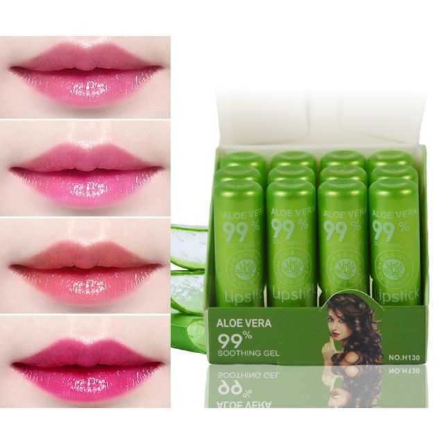 Đổi Màu Son Môi Dưỡng Ẩm Sửa Chữa Lip Tint Chống Thấm Nước Lâu Dài Son Bóng Aloe Vera Son Môi Nhiệt Độ JULYSTAR