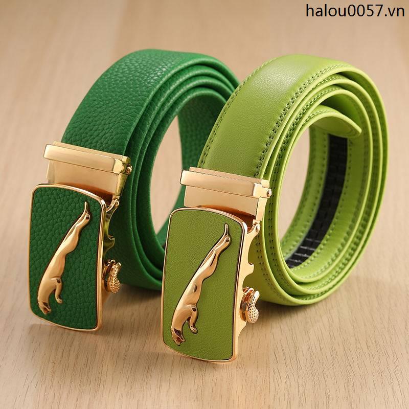 Dây Nịt Da Bò Màu Vàng / Đỏ Tự Động Khóa Thời Trang Dành Cho Nam Và Nữ