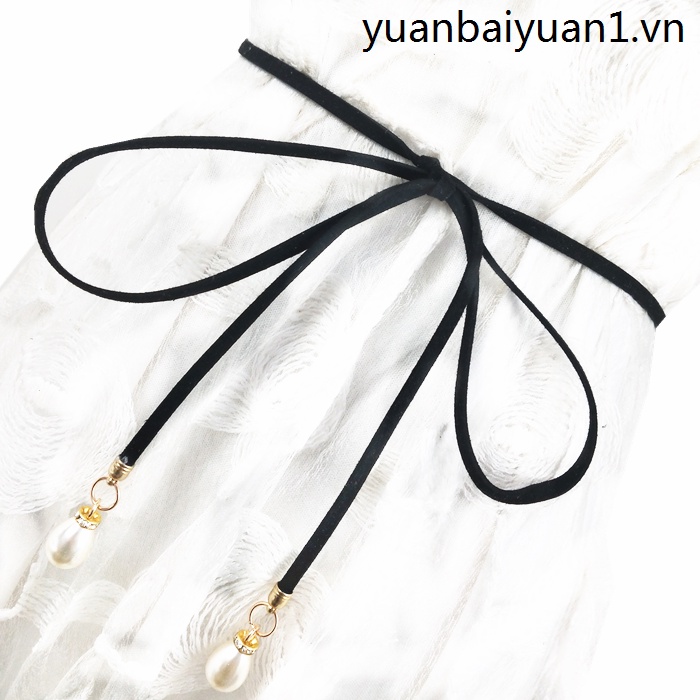 Mua Hai Tặng Một Dây Thắt Lưng Dây Da Thắt Nút Mỏng Mặt Nhám Màu Đen Làm Thủ Công Cho Nữ Mặc Đầm Sweater / Áo