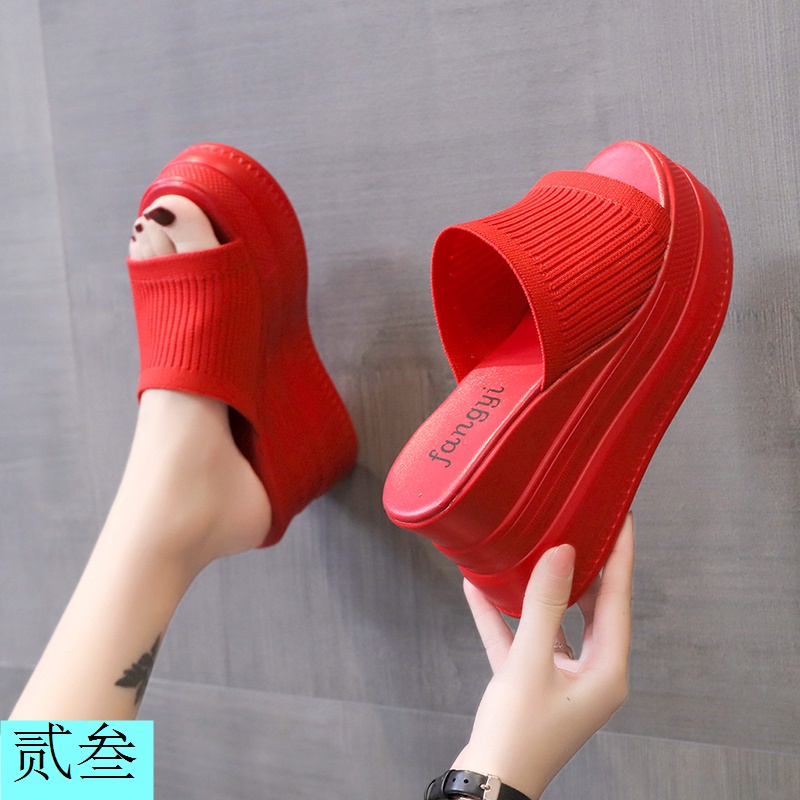 Sandal Cao Gót 9CM Đế Xuồng Dày Dặn Phong Cách Thời Trang Mùa Hè 2023 Mới Dành Cho Nữ
