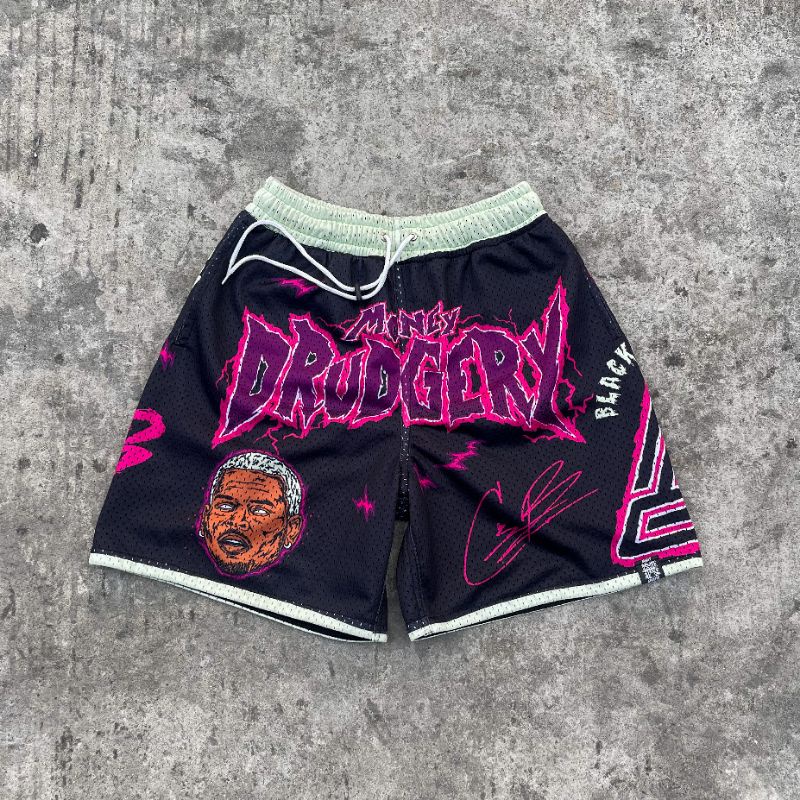 Moneydrudgery Chris Brown Lưới Ngắn