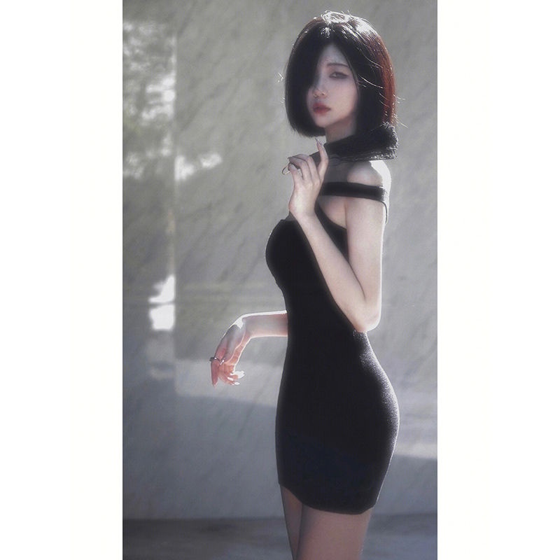 [F &amp; X] Đầm Hai Dây Cổ Yếm Phong Cách Hoàng Gia Mùa Xuân Nhẹ Nhàng Thoải Mái Mát Mẻ Cho Nữ