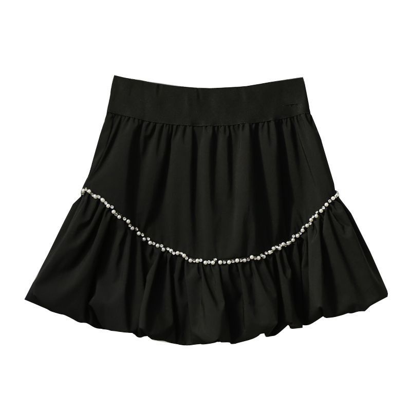 Chân Váy Chữ a Lưng Cao Đính Hạt Kim Cương Phong Cách Công Nghiệp Mùa Hè Mới 2022