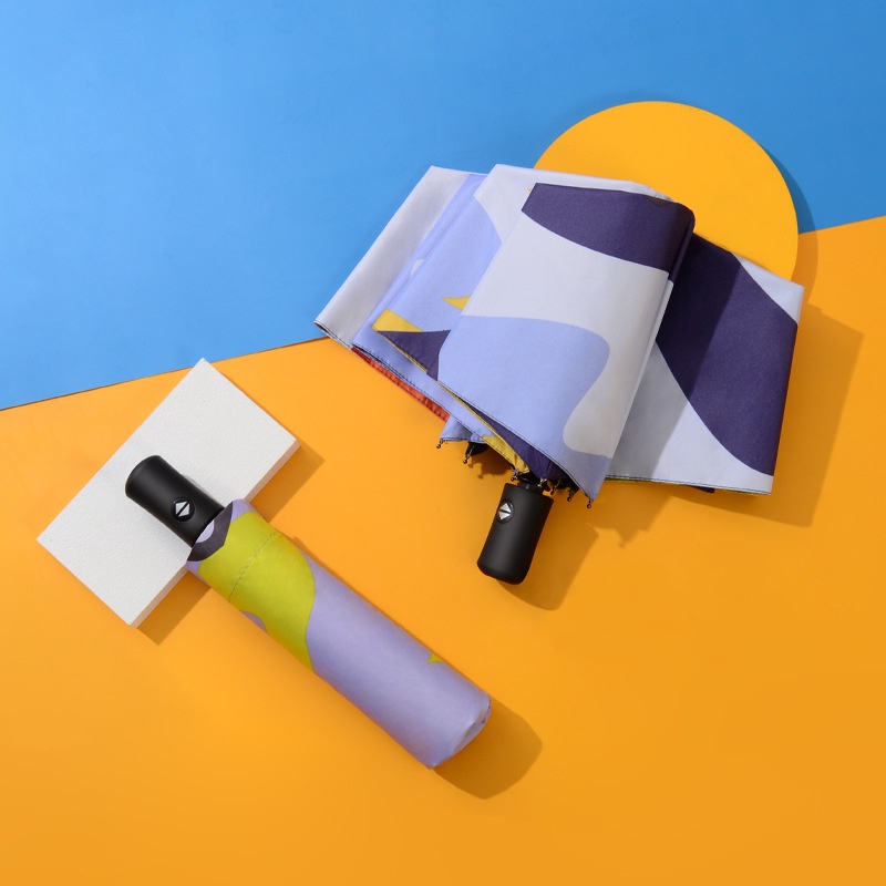 Dù Gấp Tự Động Chống Nắng Mưa Và Tia UV Bằng vinyl Họa Tiết graffiti Sự Bảo Vệ