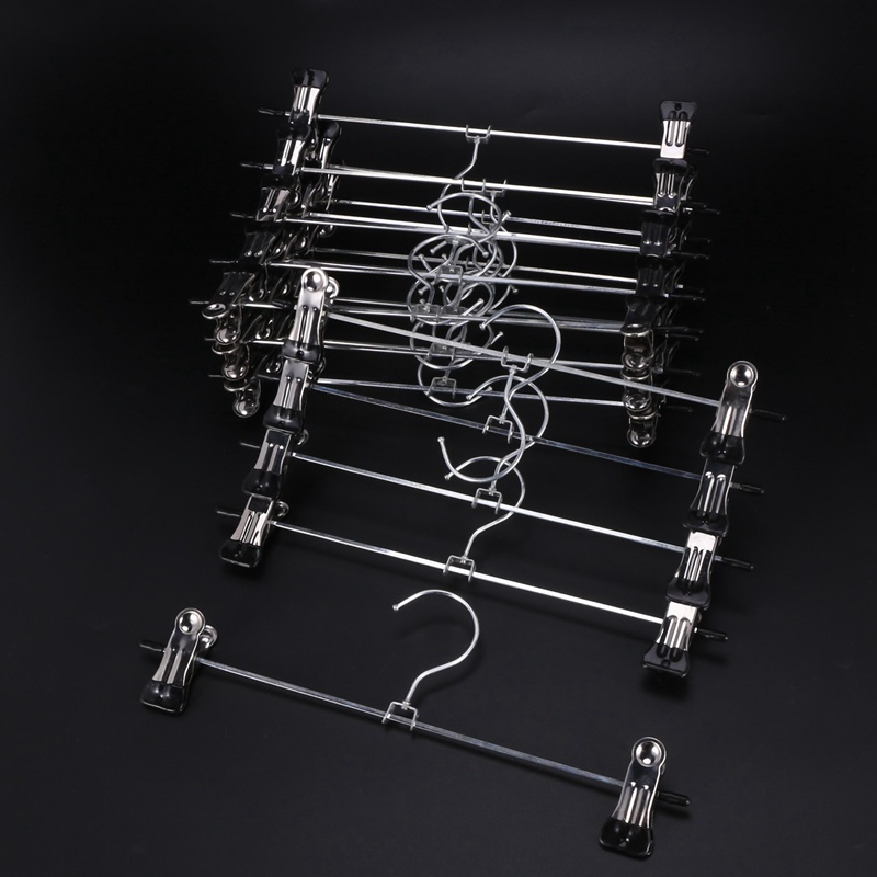 Set 20 Móc Treo Quần Áo Bằng Kim Loại Siêu Mỏng Tiết Kiệm Không Gian Chống Rỉ Sét