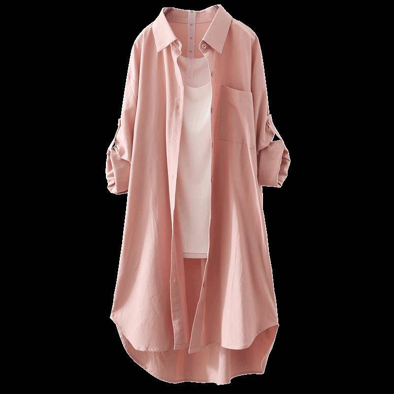 Áo Sơ Mi Vải Lanh cotton Tay Dài Dáng Rộng Thời Trang Xuân Thu Mới 2022 Cho Nữ