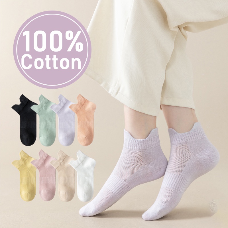 Vớ cotton Cổ Ngắn Thấm Hút Mồ Hôi Thoáng Khí Mới Mùa Hè Cho Nữ