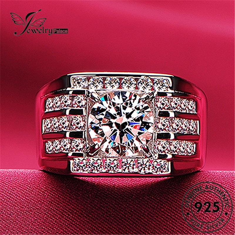 Jewellrypalace Nhẫn nguyên bản Bạc Nam Vuông Tính Khí 925 Moissanite R120