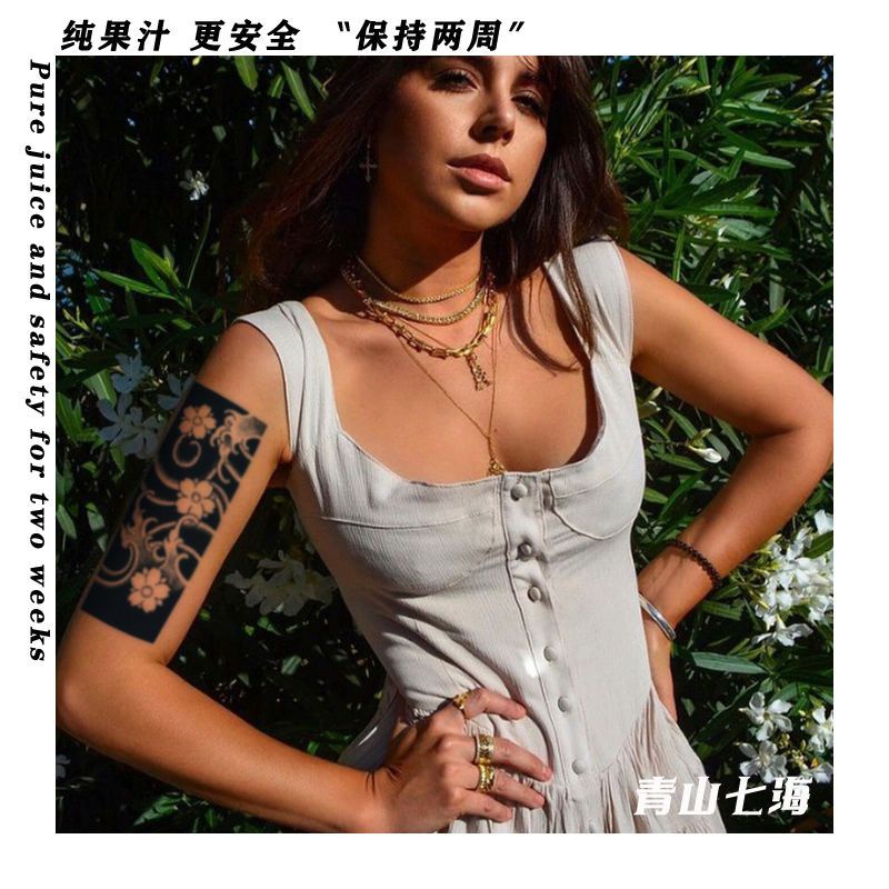 Sa Hình Xăm Dán Cánh Tay / Đùi Thảo Dược Bán Vĩnh Viễn Kháng Nước Chống Mồ Hôi Giữa 15 Ngày