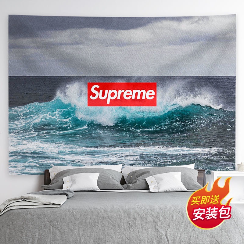 Thảm Treo Tường Trang Trí Phòng Khách / Ngủ / Khách Sạn In Chữ Supreme Phong Cách Bắc Âu