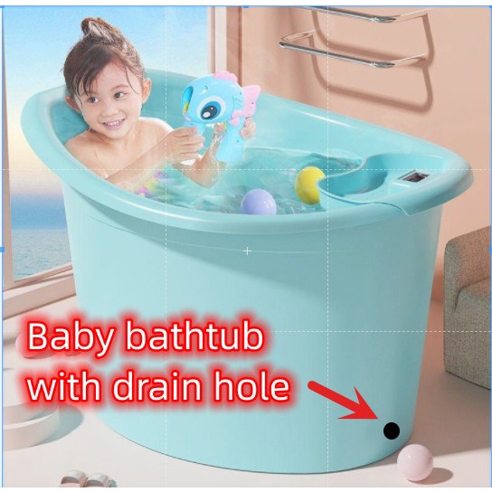Bồn Tắm Gấp Gọn Có Lỗ Thoát Nước Cần Thiết Cho Bé