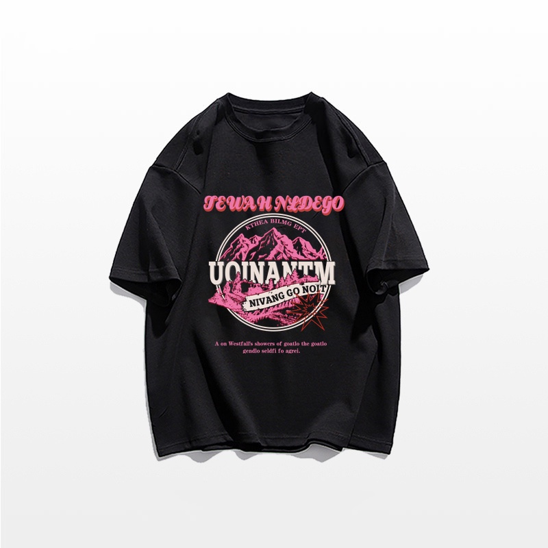 NRVP Áo Thun 100% Cotton Tay Ngắn Dáng Rộng In Họa Tiết Phong Cách Hàn Quốc Thời Trang Cho Nữ