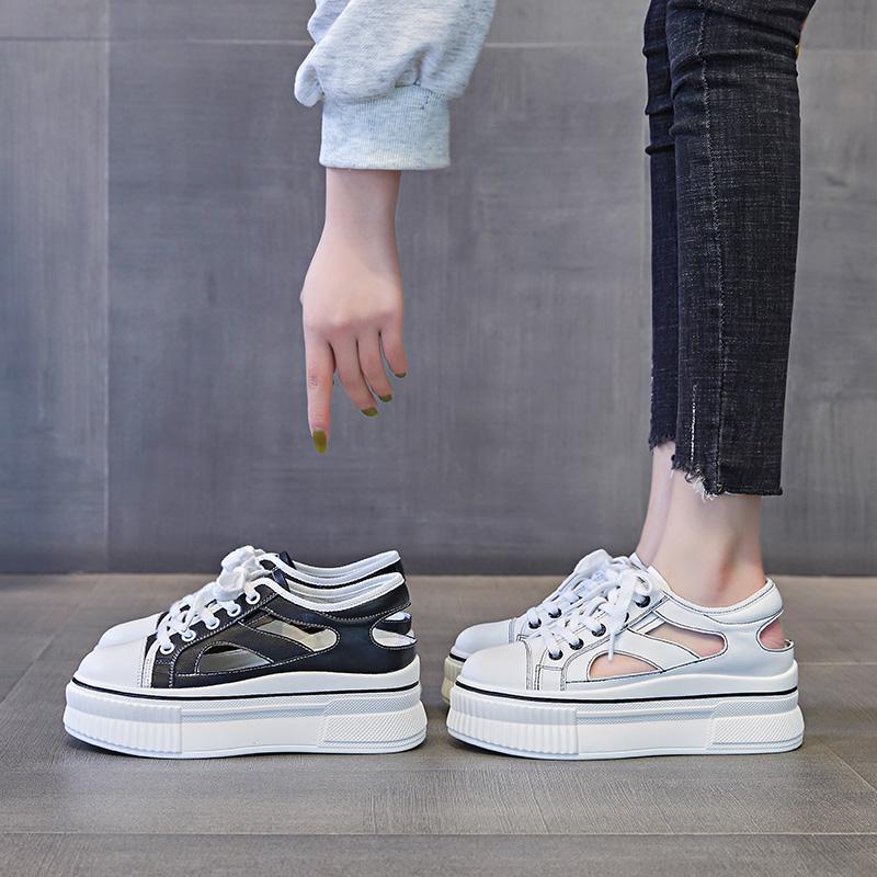 Giày Sandal Da Đế Dày Thời Trang Mùa Hè 2023 Dành Cho Nữ