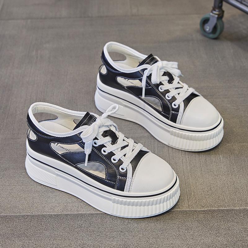 Giày Sandal Da Đế Dày Thời Trang Mùa Hè 2023 Dành Cho Nữ