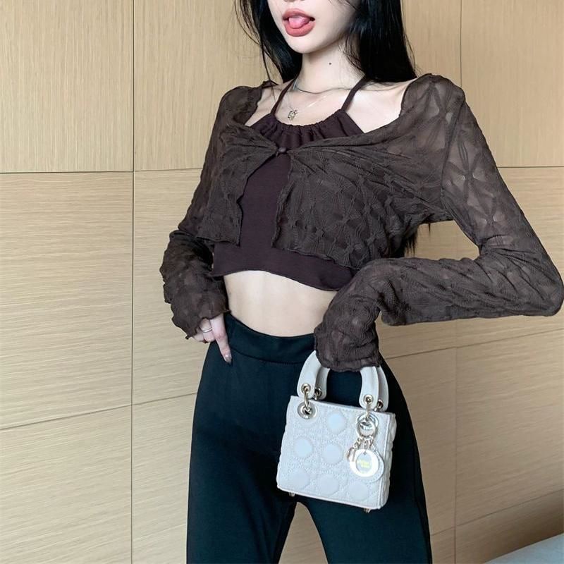 IELGY     Bộ Áo Khoác cardigan chiffon Tay Dài Chống Nắng Hai Mảnh Ngọt Ngào Và Ngọt Ngào Cho Nữ [Đặt Hàng Riêng Biệt]