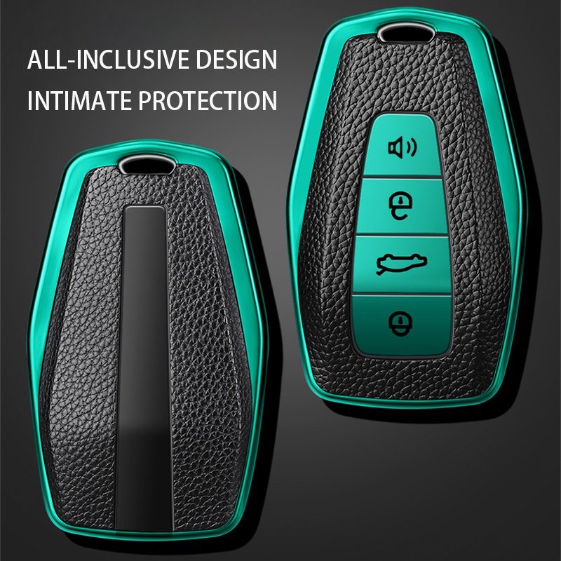 Bao Da TPU + Da Đựng Chìa Khóa Điều Khiển Từ Xa Cho Xe Hơi Geely Emgrand X7 EX7 Coolray 2019-2020