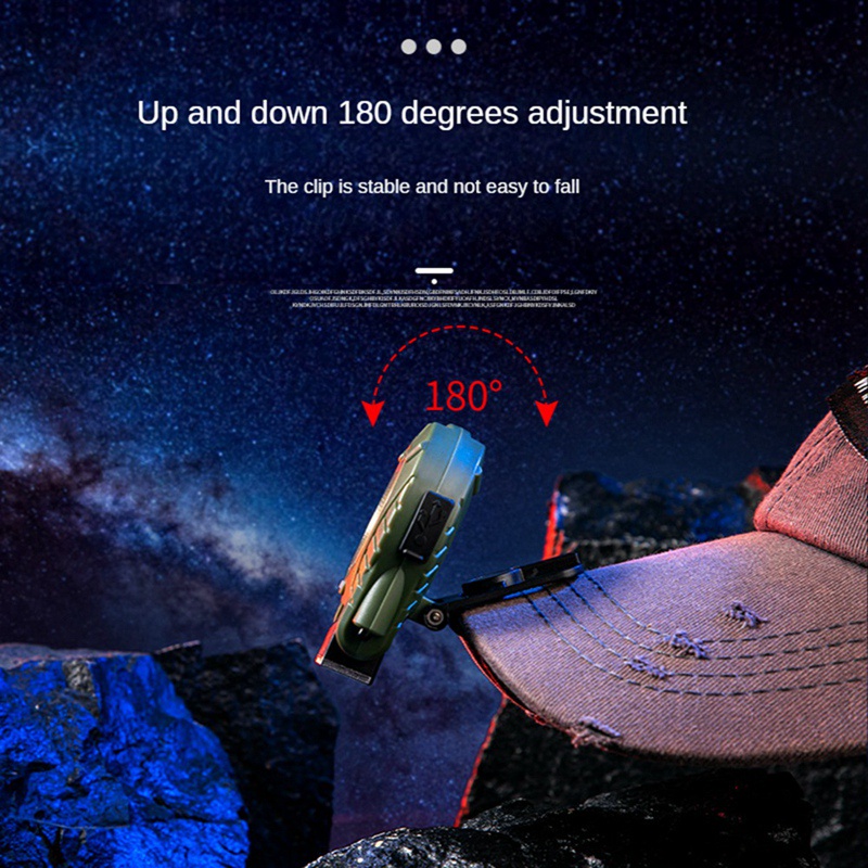 1set Đèn Kẹp Đa Năng Có Thể Sạc Lại Tiện Dụng